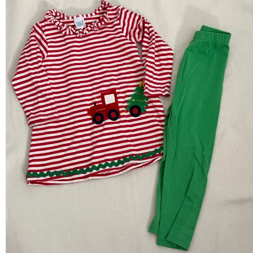 Bailey Boys Girl's 2pc Christmas outfit size 4